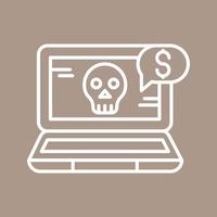 ícone de vetor de fraude online