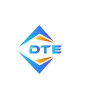 dte abstrato tecnologia logotipo Projeto em branco fundo. dte criativo iniciais carta logotipo conceito. vetor