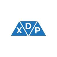 dxp triângulo forma logotipo Projeto em branco fundo. dxp criativo iniciais carta logotipo conceito. vetor