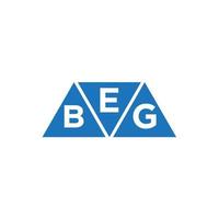 ebg triângulo forma logotipo Projeto em branco fundo. ebg criativo iniciais carta logotipo conceito. vetor
