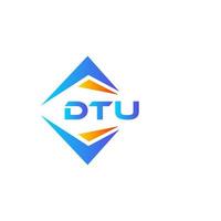 dtu abstrato tecnologia logotipo Projeto em branco fundo. dtu criativo iniciais carta logotipo conceito. vetor