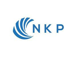 nkp carta logotipo Projeto em branco fundo. nkp criativo círculo carta logotipo conceito. nkp carta Projeto. vetor