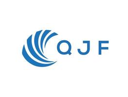 qjf carta logotipo Projeto em branco fundo. qjf criativo círculo carta logotipo conceito. qjf carta Projeto. vetor