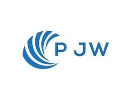 pjw carta logotipo Projeto em branco fundo. pjw criativo círculo carta logotipo conceito. pjw carta Projeto. vetor