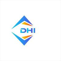 dhi abstrato tecnologia logotipo Projeto em branco fundo. dhi criativo iniciais carta logotipo conceito. vetor