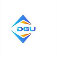 dgu abstrato tecnologia logotipo Projeto em branco fundo. dgu criativo iniciais carta logotipo conceito. vetor