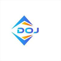 doj abstrato tecnologia logotipo Projeto em branco fundo. doj criativo iniciais carta logotipo conceito. vetor