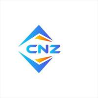 cnz abstrato tecnologia logotipo Projeto em branco fundo. cnz criativo iniciais carta logotipo conceito. vetor