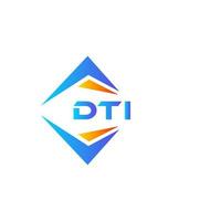 dti abstrato tecnologia logotipo Projeto em branco fundo. dti criativo iniciais carta logotipo conceito. vetor