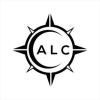 design de logotipo de escudo de monograma abstrato alc em fundo branco. logotipo da carta inicial criativa alc. vetor