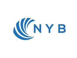nyb carta logotipo Projeto em branco fundo. nyb criativo círculo carta logotipo conceito. nyb carta Projeto. vetor