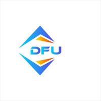 dfu abstrato tecnologia logotipo Projeto em branco fundo. dfu criativo iniciais carta logotipo conceito. vetor