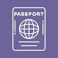 ícone de vetor de passaporte