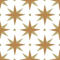 estrelas douradas. natal vintage e feliz ano novo plano sem costura padrão, ótimo para têxteis de natal, banners, papel de embrulho, papel de parede. vetor