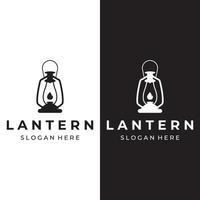 lanterna luminária logotipo modelo, rua lâmpada, vintage fogo lanterna.logotipo para negócios, restaurante. vetor