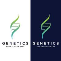 elementos de dna de modelo de design de logotipo. bio tecnologia, dna pessoas, bio dna, espirais de dna. os logotipos podem ser para ciência, farmácia e medicina. vetor