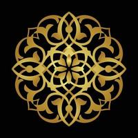 mandala luxo ouro islâmico fundo vetor