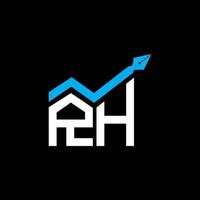 design criativo do logotipo da letra rh com gráfico vetorial, logotipo simples e moderno do rh. vetor