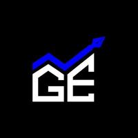 design criativo do logotipo da carta ge com gráfico vetorial, logotipo simples e moderno da ge. vetor