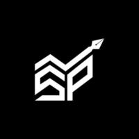 design criativo do logotipo da carta sp com gráfico vetorial, logotipo simples e moderno de sp. vetor