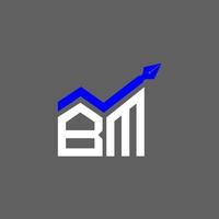 design criativo do logotipo da letra bm com gráfico vetorial, logotipo simples e moderno da bm. vetor