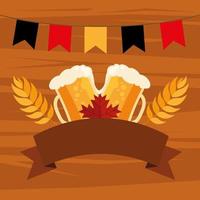 banner de celebração da cerveja oktoberfest vetor