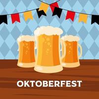 banner de celebração da cerveja oktoberfest vetor