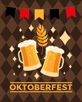 banner de celebração da cerveja oktoberfest vetor