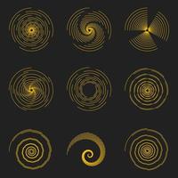 coleção do radial linha vetor, conjunto do espiral linha vetor