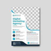 o negócio folheto modelo para digital marketing agência. moderno folheto para corporativo negócios. marketing o negócio proposta promoção publicidade publicação e digital marketing agência folheto Projeto vetor