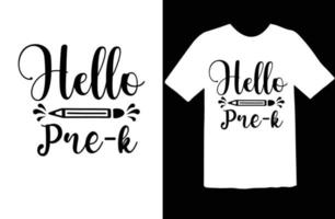 Olá pré-k SVG t camisa Projeto vetor