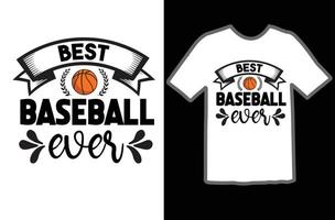 melhor beisebol sempre SVG t camisa Projeto vetor