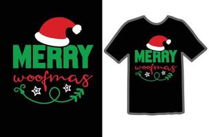 alegre Woofmas SVG t camisa Projeto vetor