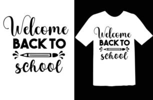 bem-vinda costas para escola SVG t camisa Projeto vetor