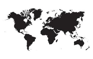 fundo preto e branco do mapa do mundo vetor