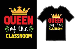 rainha do a Sala de aula SVG t camisa Projeto vetor