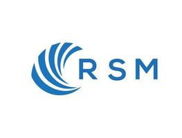 rsm carta logotipo Projeto em branco fundo. rsm criativo círculo carta logotipo conceito. rsm carta Projeto. vetor