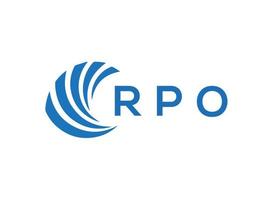 rpo carta logotipo Projeto em branco fundo. rpo criativo círculo carta logotipo conceito. rpo carta Projeto. vetor