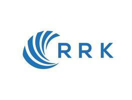 rrk carta logotipo Projeto em branco fundo. rrk criativo círculo carta logotipo conceito. rrk carta Projeto. vetor