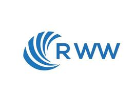 rww carta logotipo Projeto em branco fundo. rww criativo círculo carta logotipo conceito. rww carta Projeto. vetor