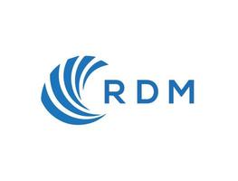 rdm carta logotipo Projeto em branco fundo. rdm criativo círculo carta logotipo conceito. rdm carta Projeto. vetor