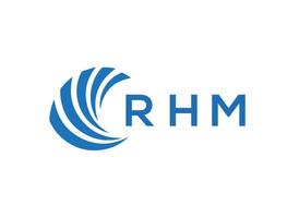 rhm carta logotipo Projeto em branco fundo. rhm criativo círculo carta logotipo conceito. rhm carta Projeto. vetor