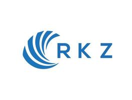 rkz carta logotipo Projeto em branco fundo. rkz criativo círculo carta logotipo conceito. rkz carta Projeto. vetor