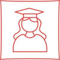 ícone exclusivo de vetor de pós-graduação feminina