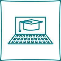 ícone de vetor de graduação on-line exclusivo