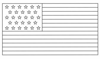 esboço nacional bandeira do EUA isolado em branco fundo vetor