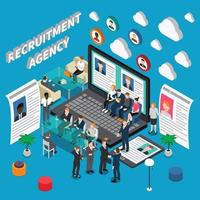 recrutamento contratação gestão de RH composição isométrica de pessoas