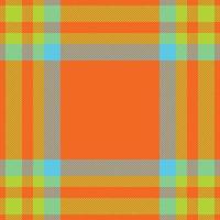 padrão xadrez xadrez nas cores laranja e vermelho. textura de tecido sem costura. estampa têxtil tartan. vetor