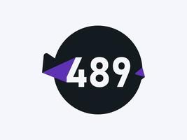 489 número logotipo ícone Projeto vetor imagem. número logotipo ícone Projeto vetor imagem
