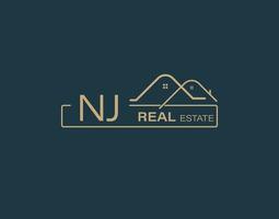 nj real Estado consultores logotipo Projeto vetores imagens. luxo real Estado logotipo Projeto